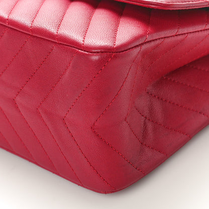 Chanel Sheepskin Chevron Quilted 2.55 Reissue 226 Flap Dark Pink 9 of 9
