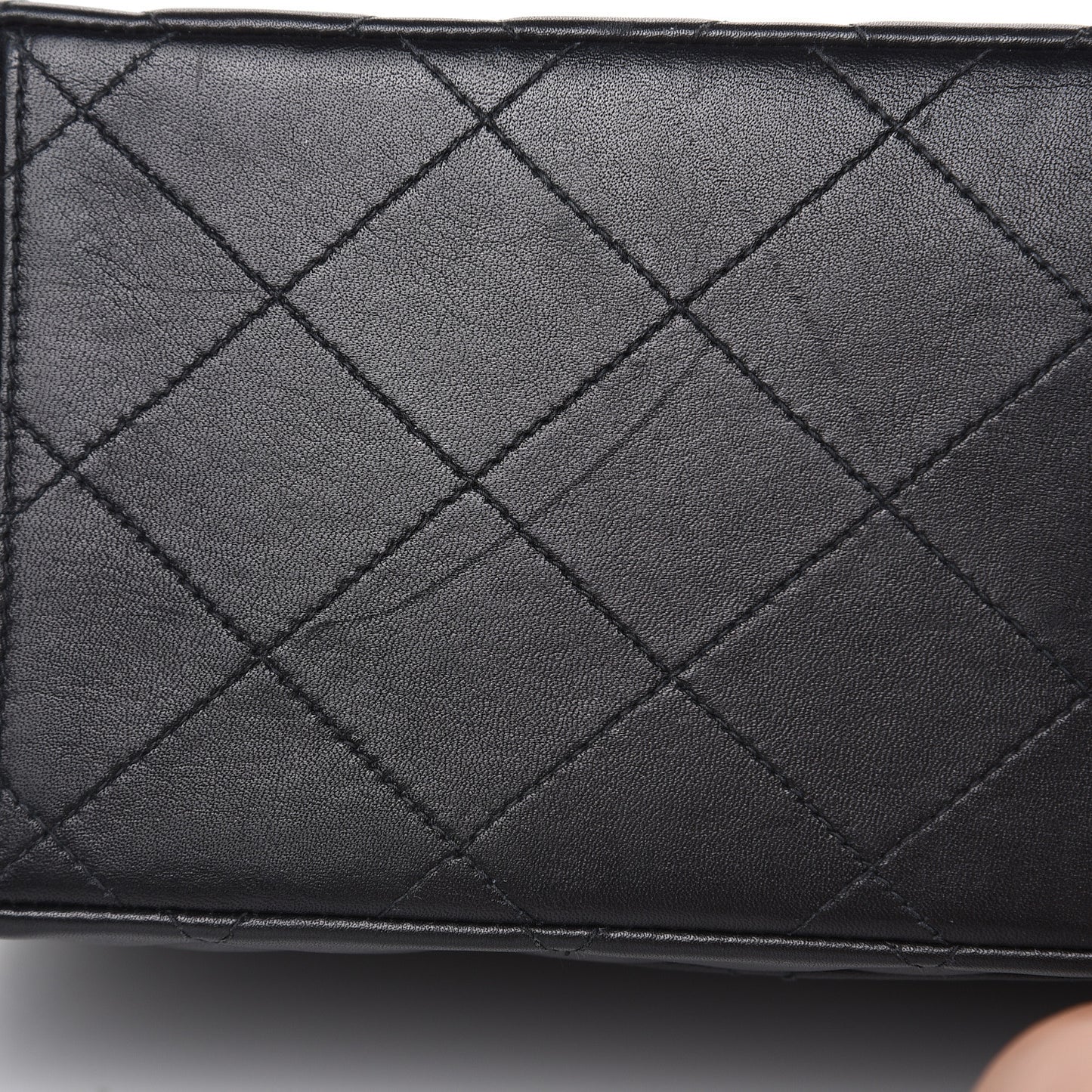 Lambskin Quilted XL Jumbo Single Flap Black
