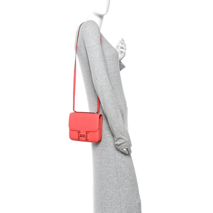Hermes Epsom Enamel Constance 18 Rose Texas Rouge De Coeur 2 of 11