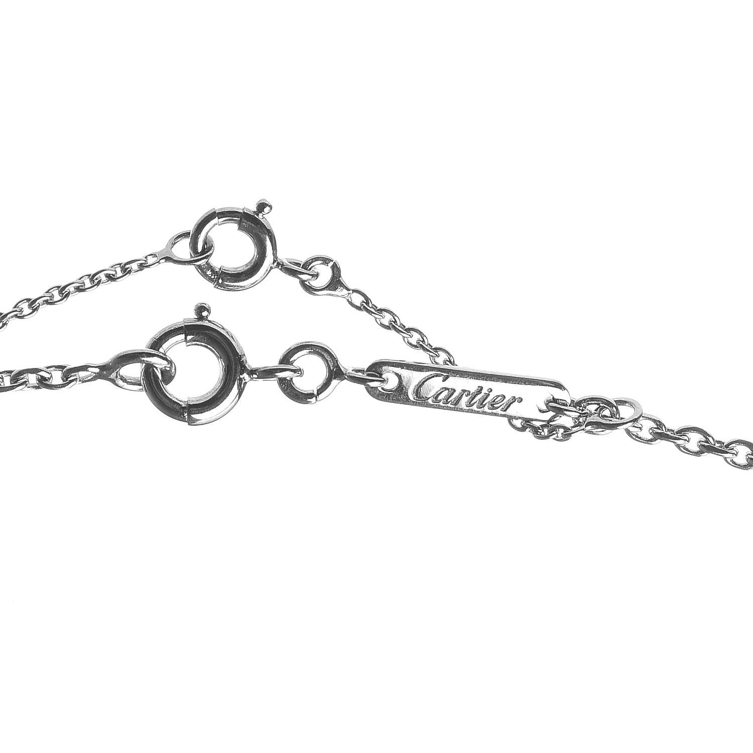 Cartier 18K White Gold Medium Hearts and Symbols Necklace 5 of 7