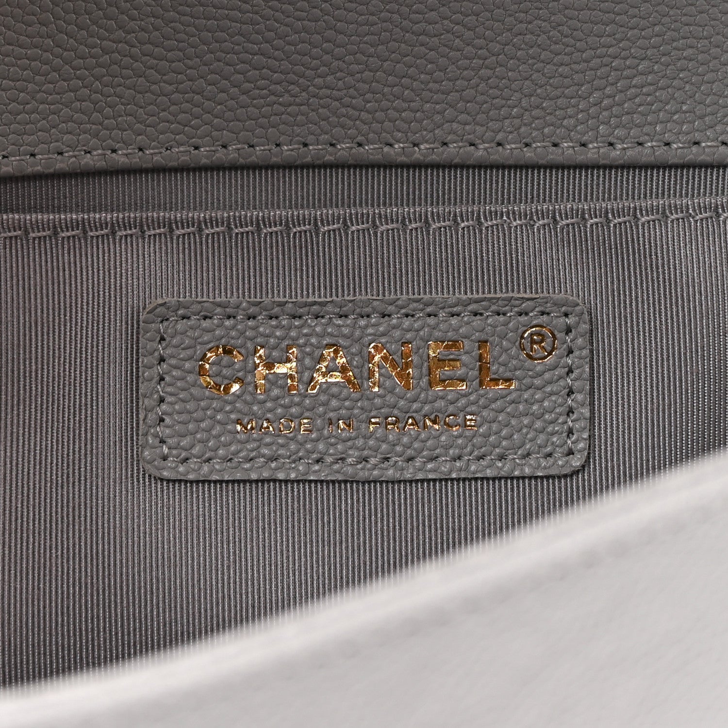 Chanel Caviar Quilted Medium Boy Flap Light Grey 5 of 9