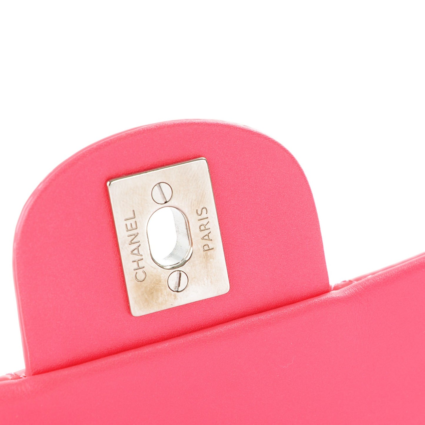 Patent Quilted Mini Square Flap Pink