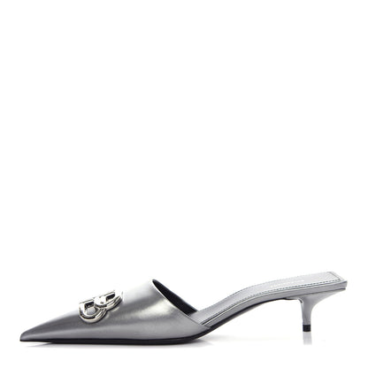 Balenciaga Calfskin BB Pointy Toe Mule 36 Gray 1 of 11