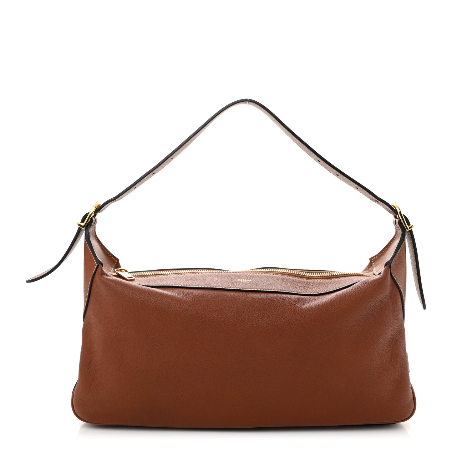 Supple Calfskin Medium Romy Shoulder Bag Tan