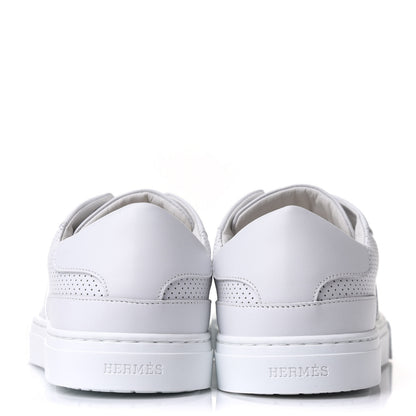 Hermes Calfskin Perforated Day Sneakers 38 White 5 of 13