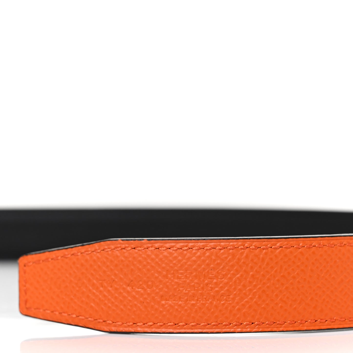 Swift Epsom 24mm Mini H Belt 90 Black Orange