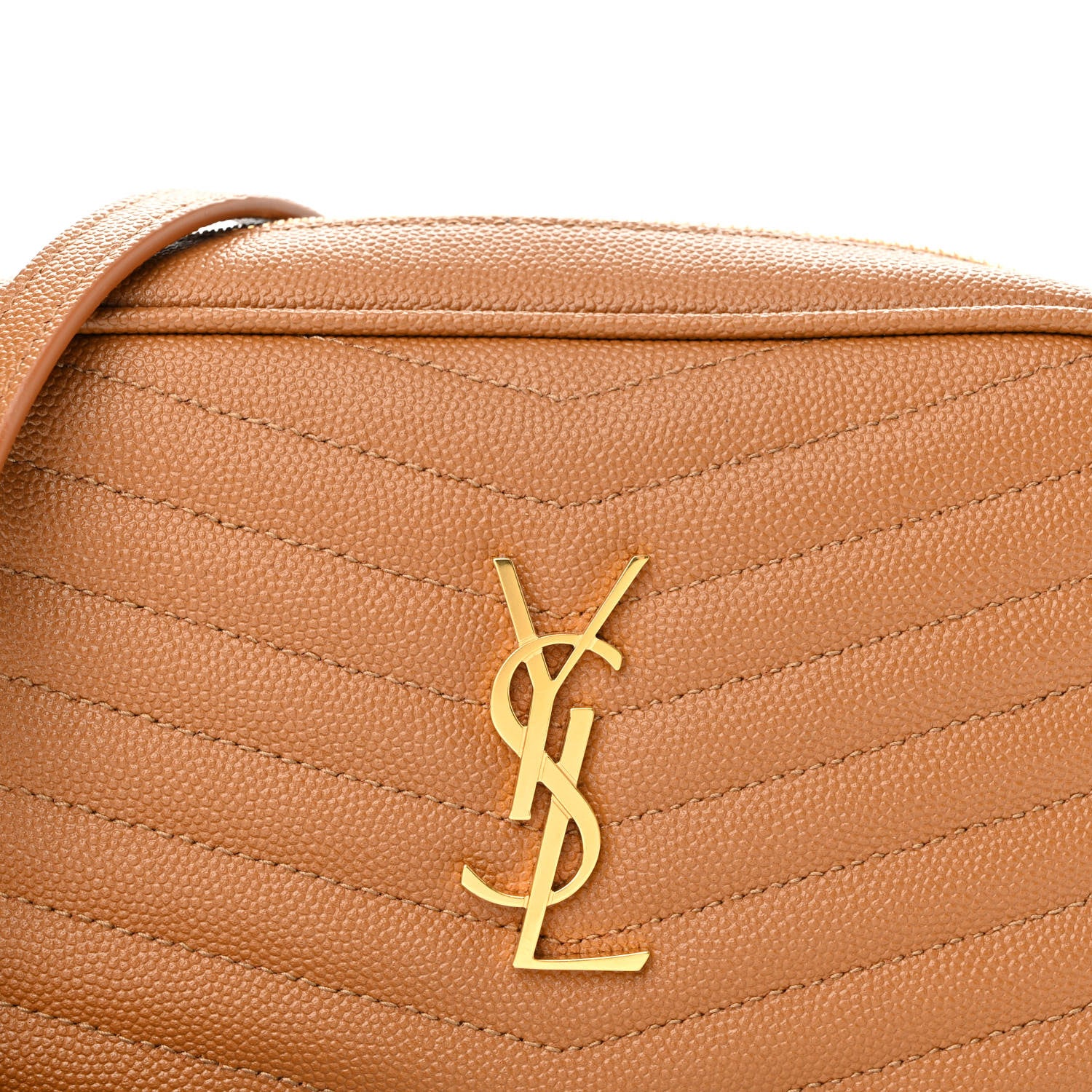 Saint Laurent Grain De Poudre Matelasse Monogram Mini Lou Camera Bag Dark Natural 8 of 11