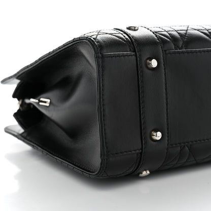 Christian Dior Lambskin Cannage Soft East West Tote Black 8 of 9