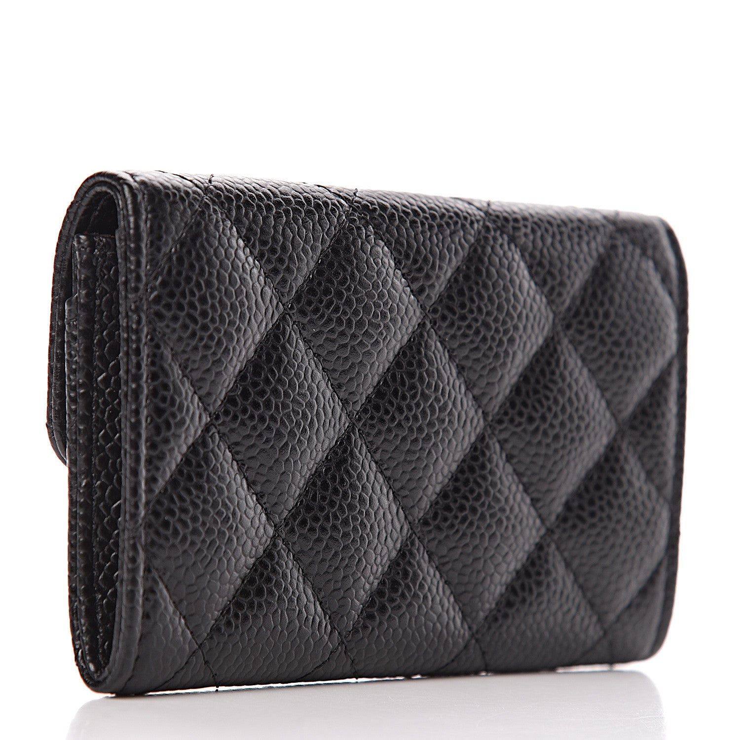 Chanel Caviar Quilted Flap Card Holder Black 3 of 9