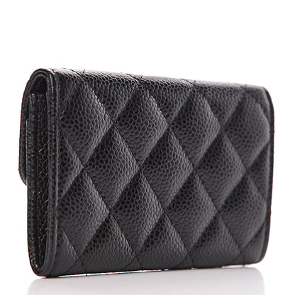 Chanel Caviar Quilted Flap Card Holder Black 3 of 9
