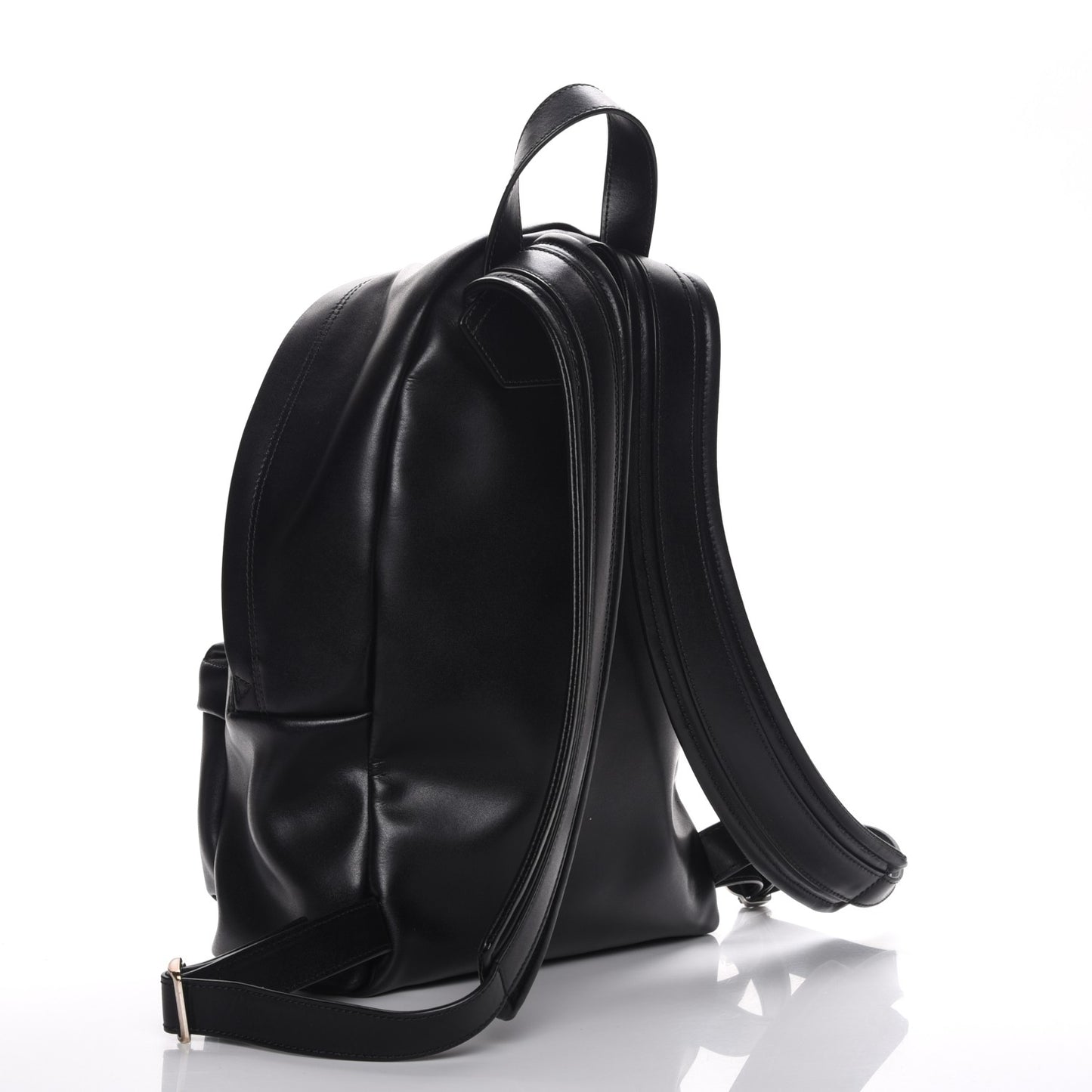 Calfskin Star Mini Backpack Black Red