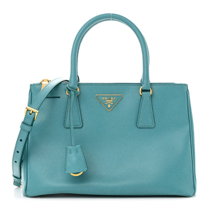 Prada Saffiano Lux Galleria Small Double Zip Tote Turchese 1 of 14