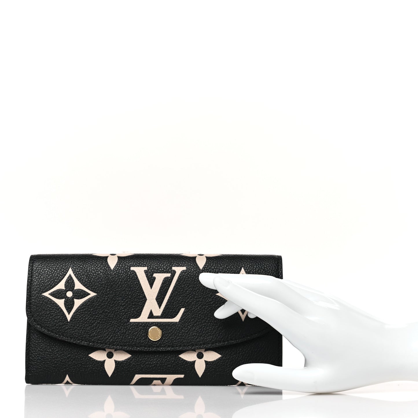 Empreinte Monogram Giant Emilie Wallet Black Beige
