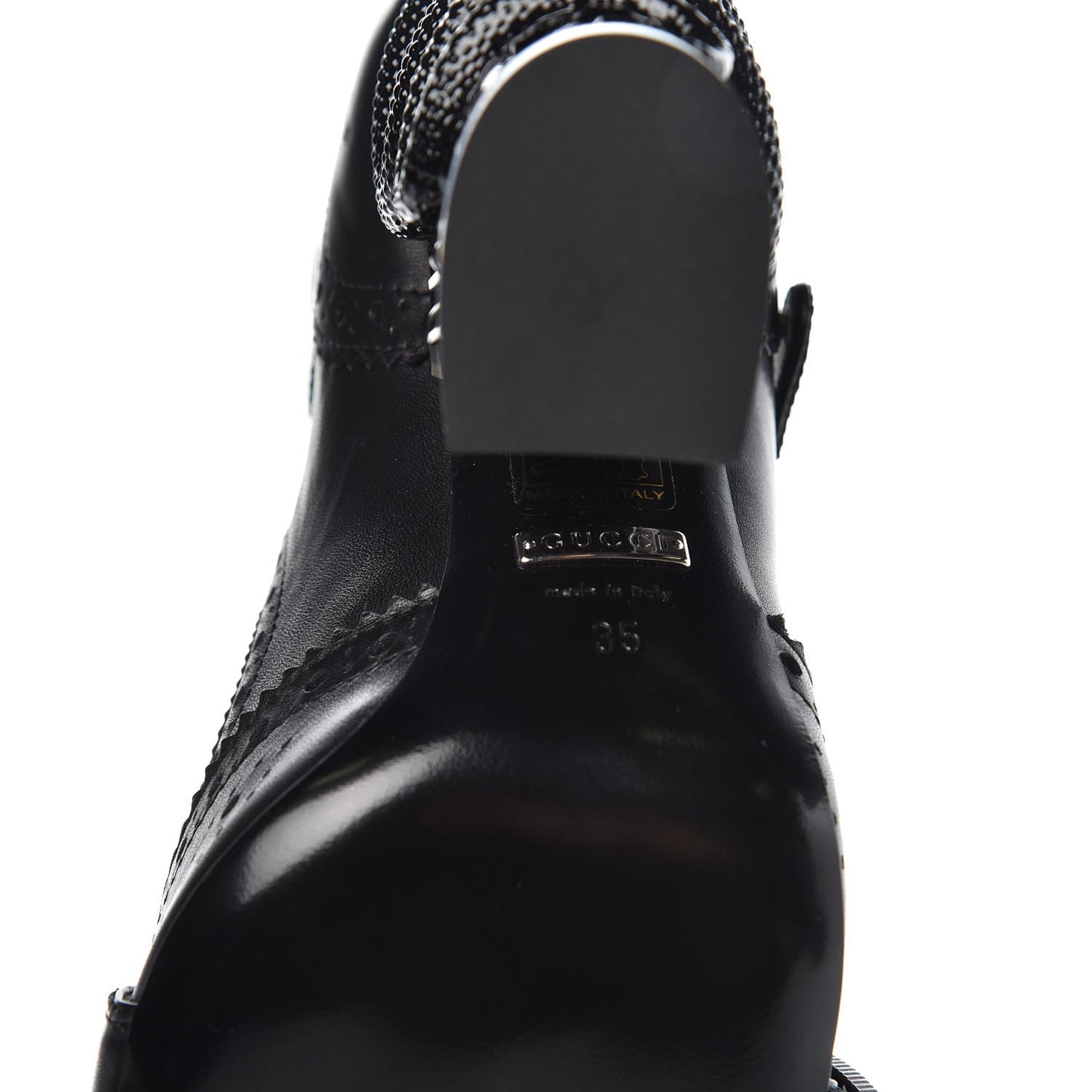 Calfskin Queercore Mid Calf Loafer Pumps 35 Black