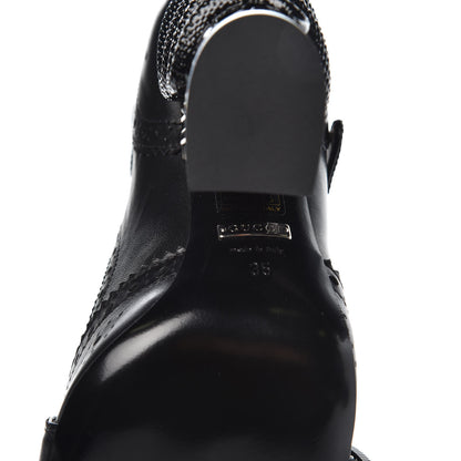 Gucci Calfskin Queercore Mid Calf Loafer Pumps 35 Black 8 of 11