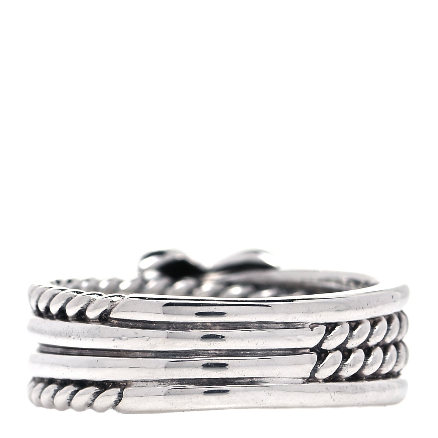 Sterling Silver Diamond X Crossover Ring 50 5.5