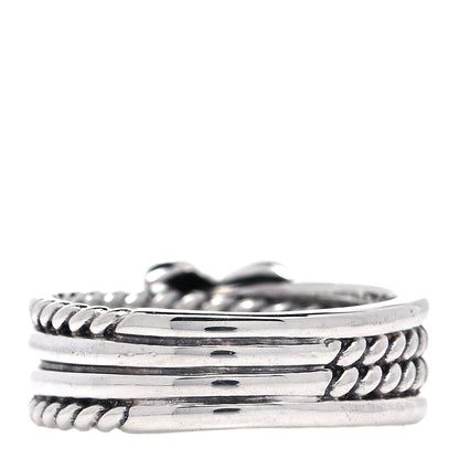 David Yurman Sterling Silver Diamond X Crossover Ring 50 5.5 3 of 5