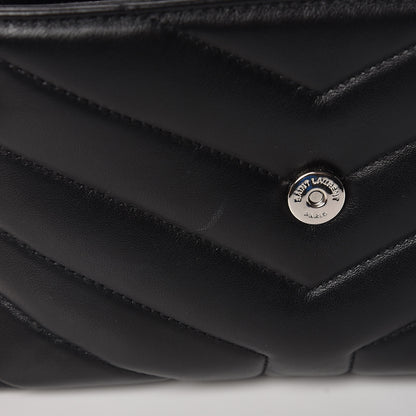 Saint Laurent Calfskin Y Quilted Monogram Toy Loulou Crossbody Bag Black 11 of 12