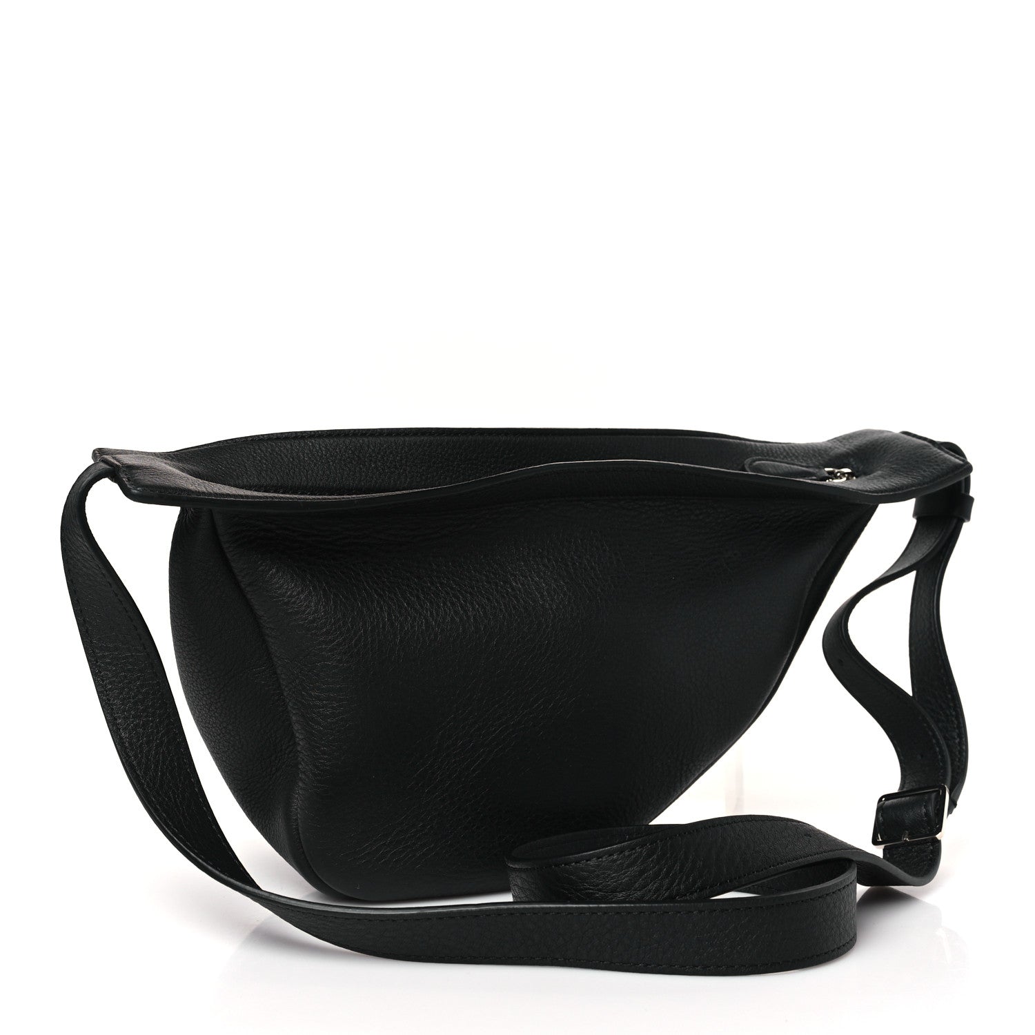 The Row Grained Calfskin Small Slouchy Banana Bag Black 3 of 7