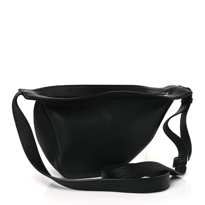 The Row Grained Calfskin Small Slouchy Banana Bag Black 3 of 7