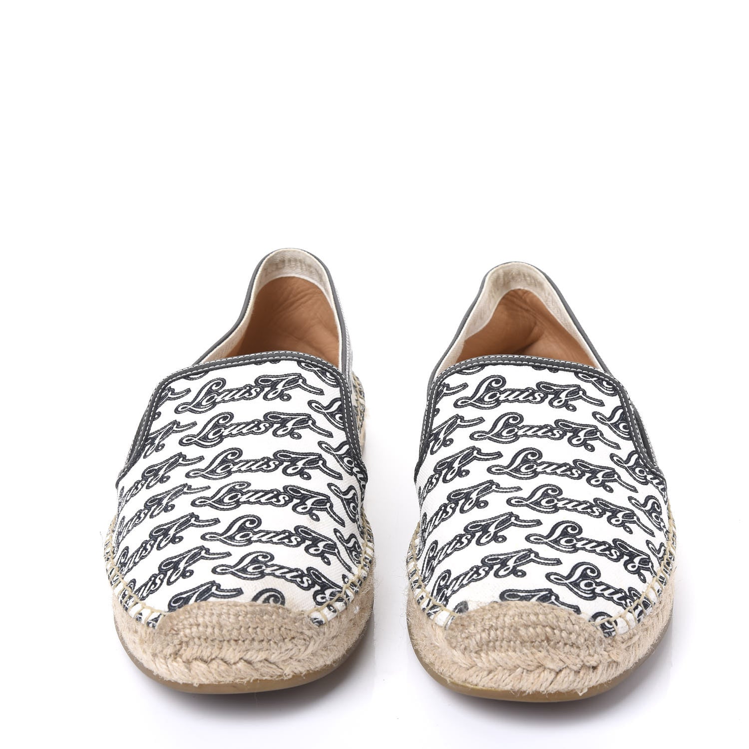 Louis Vuitton Canvas Mens Bidart Espadrilles 8 White Blue 3 of 8