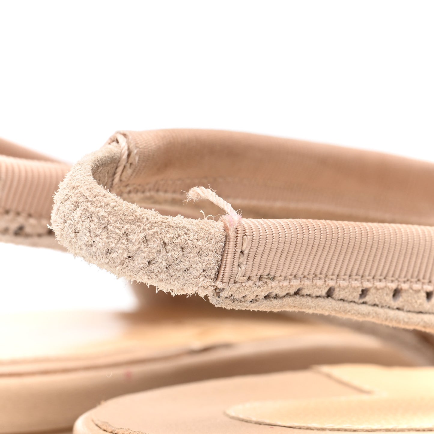 Velours Spiked Hall Slingback Flats 36.5 Nude