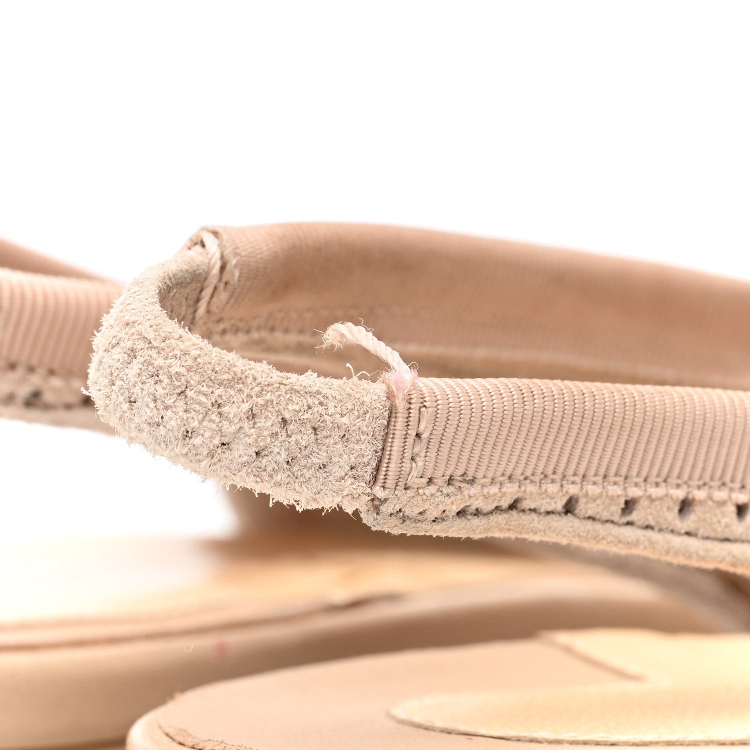 Christian Louboutin Velours Spiked Hall Slingback Flats 36.5 Nude 9 of 9