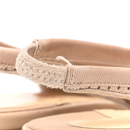 Christian Louboutin Velours Spiked Hall Slingback Flats 36.5 Nude 9 of 9