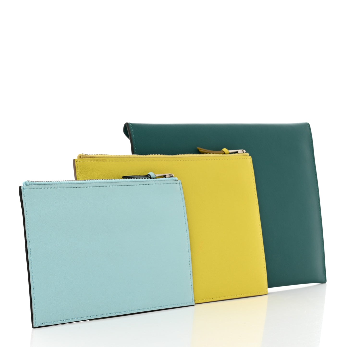 Evercolor Envelope Trio Wallet Malachite Lime Bleu Zephyr