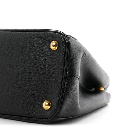 Prada Saffiano Small Galleria Double Zip Tote Black 10 of 10