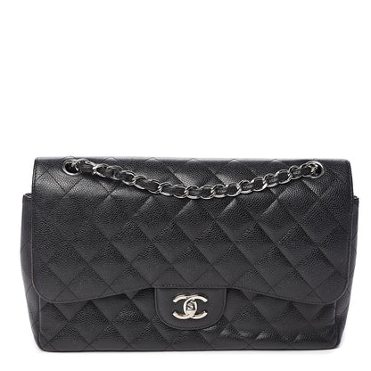 Chanel Caviar Quilted Jumbo Double Flap Black 1 of 14