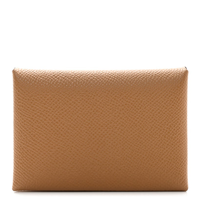 Hermes Epsom Calvi Duo Card Case Biscuit 1 of 6