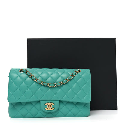 Chanel Lambskin Quilted Medium Double Flap Green 11 of 11
