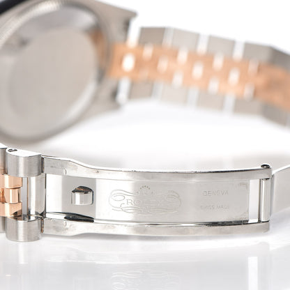 Rolex Stainless Steel 18K Everose Gold Diamond 31mm Oyster Perpetual Datejust Watch Chocolate Roman 178241 5 of 6