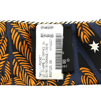 Hermes Silk Le Charme D Orphee Twilly Black Orange Creme 4 of 4