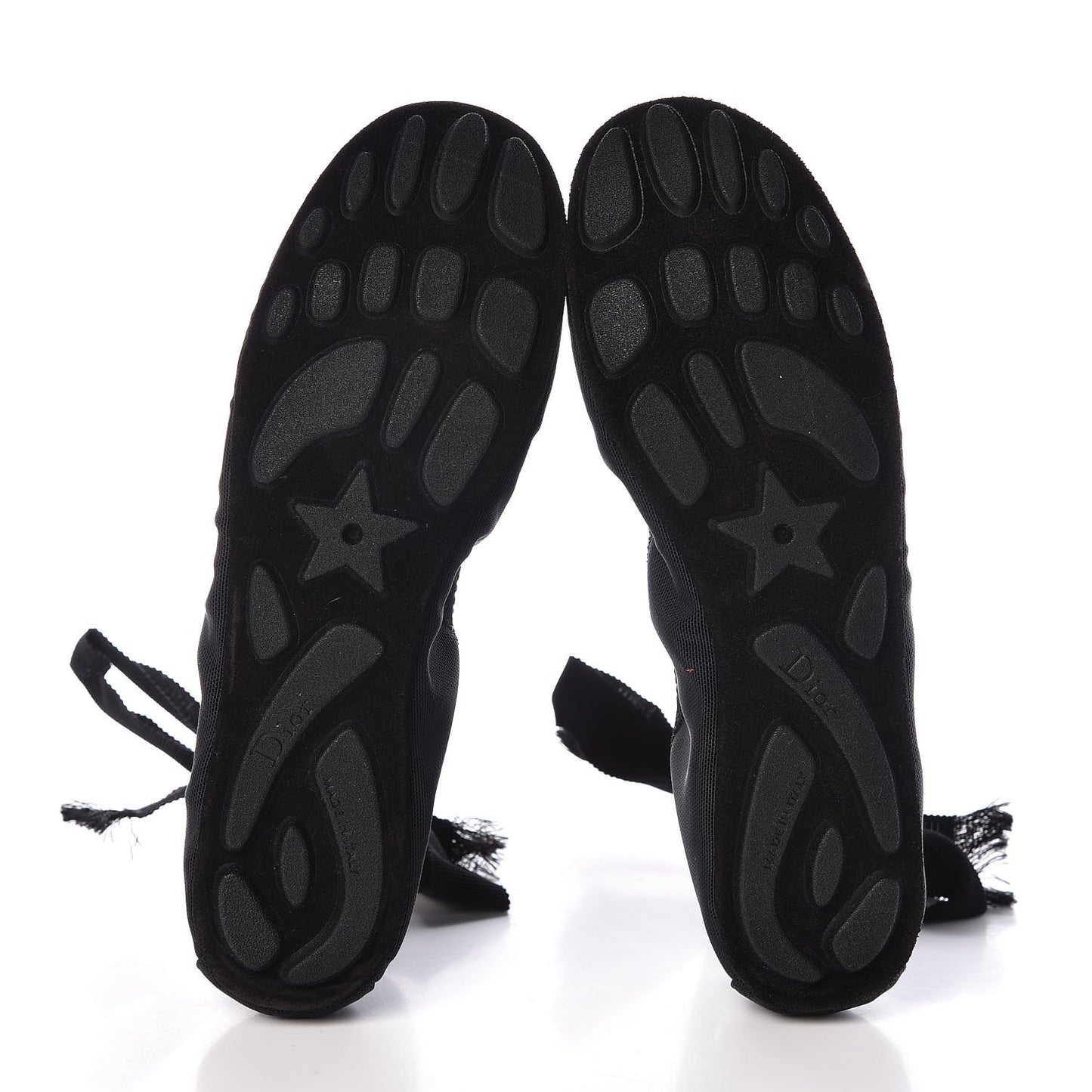 Micro Mesh Academy Lace-Up Ballerina Flats 37.5 Black