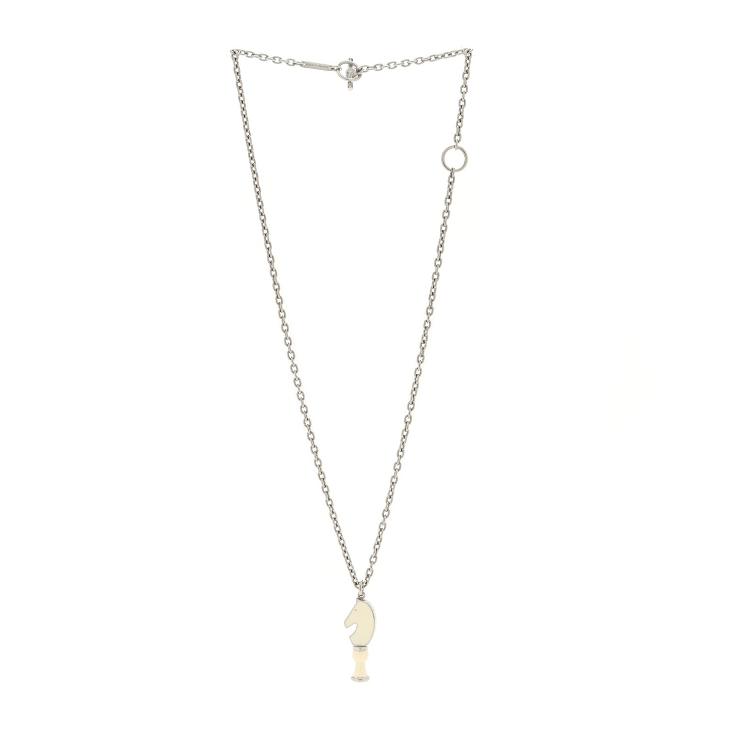 Lacquered Palladium Cavalier Necklace Craie