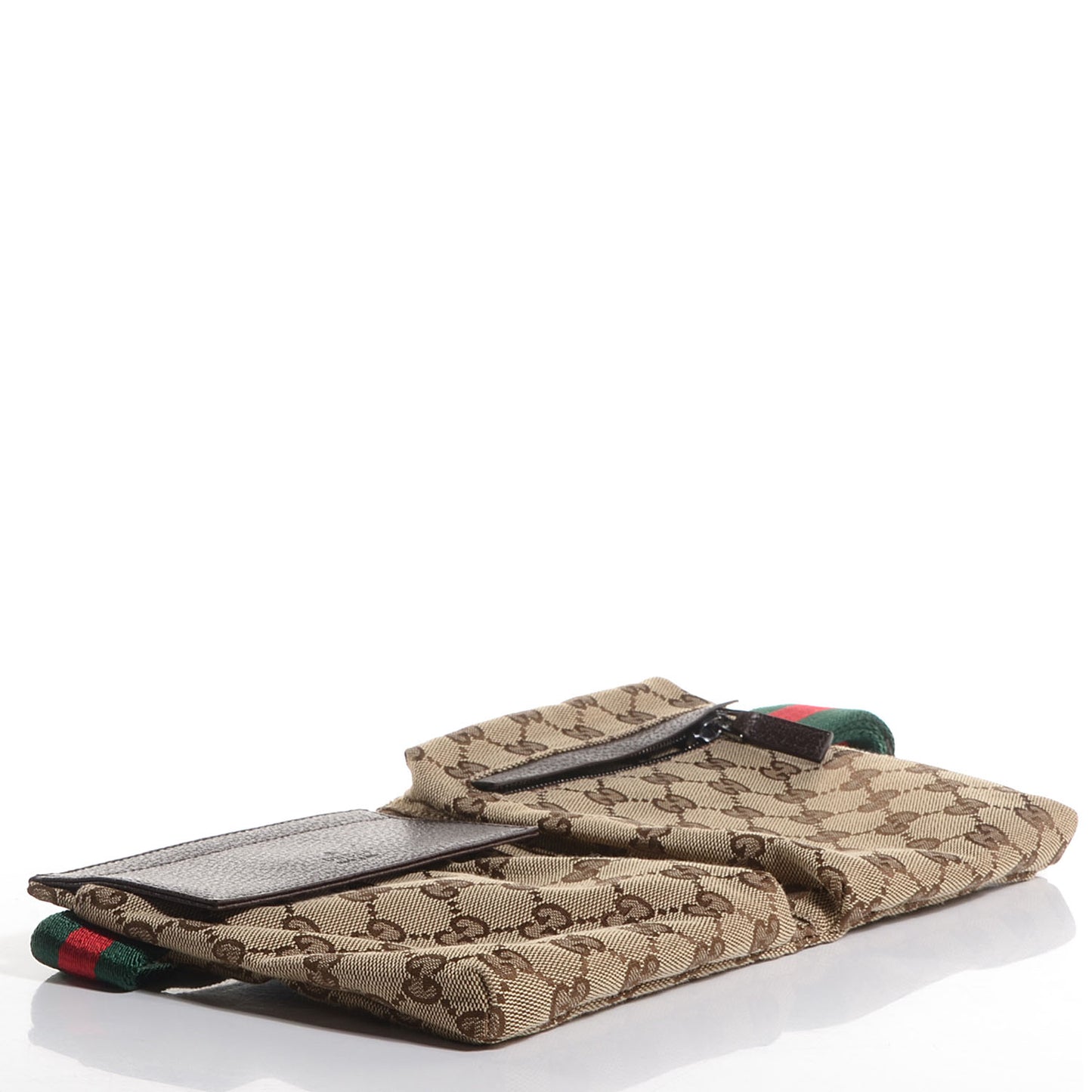 Monogram Web Belt Bag Dark Brown