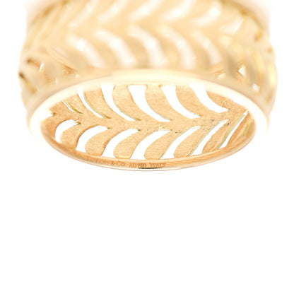 Tiffany 18K Yellow Gold Paloma Picasso Villa Palm Ring 54 7 6 of 7