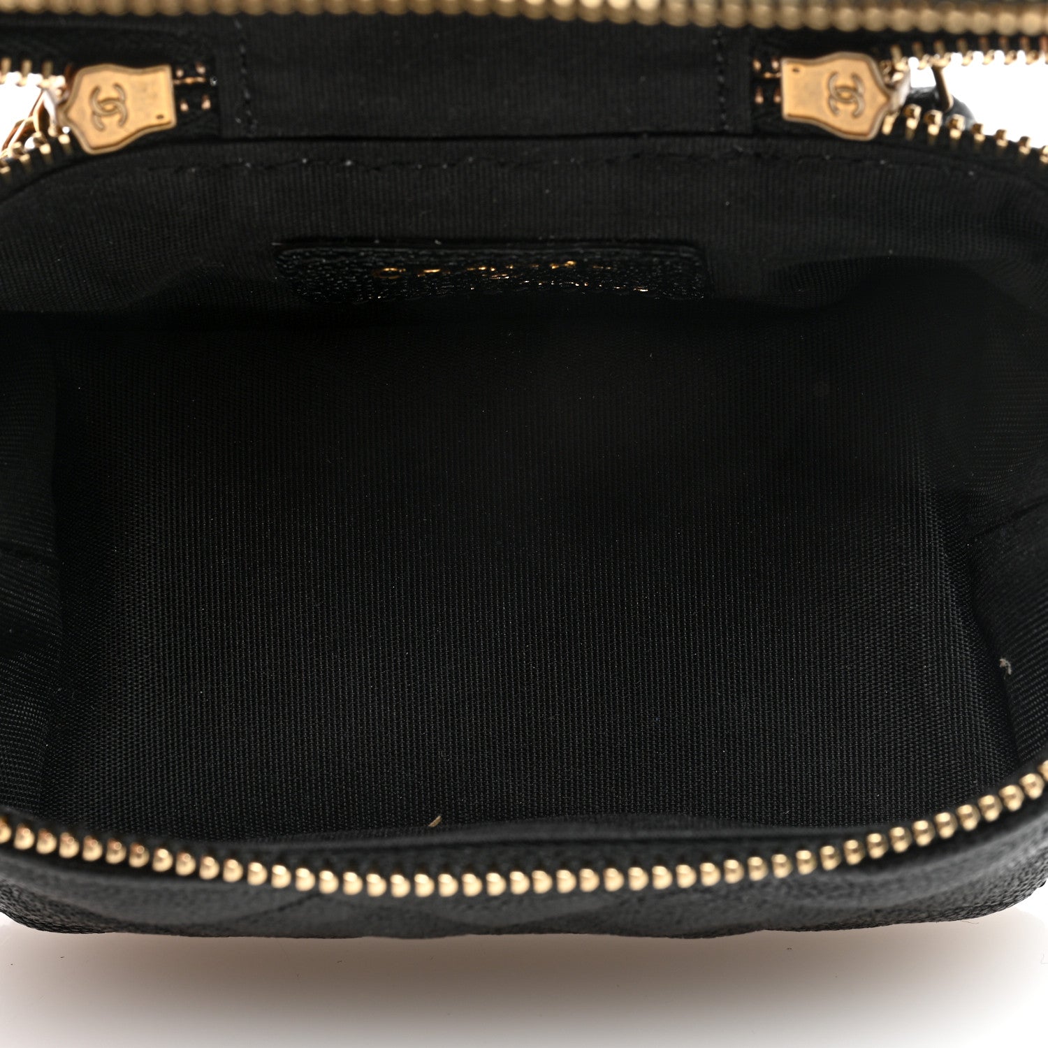 Chanel Caviar Quilted Mini Top Handle Vanity With Chain Black 5 of 10