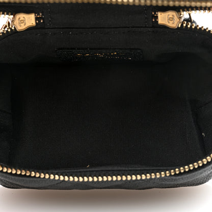 Chanel Caviar Quilted Mini Top Handle Vanity With Chain Black 5 of 10