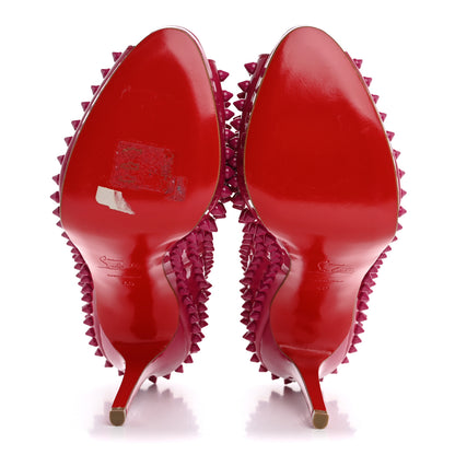 Christian Louboutin Patent Yolanda Spikes 120 Pumps 40 Grenadine 7 of 10