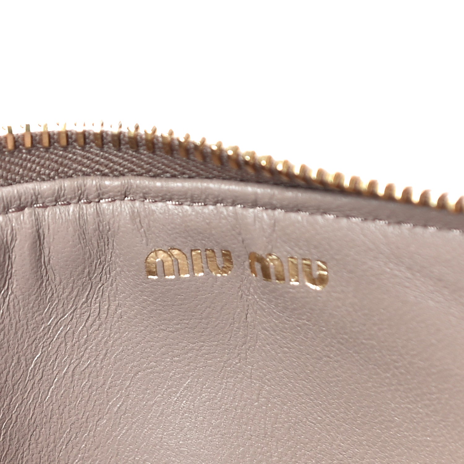 Miu Miu Nappa Matelasse Quilted Zip Card Case Cammeo 6 of 11