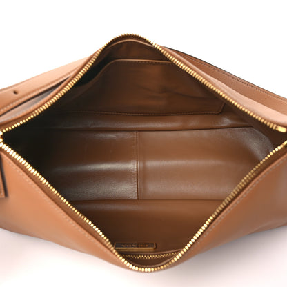 Prada Soft Calfskin Large Aimée Shoulder Bag Caramel 5 of 10