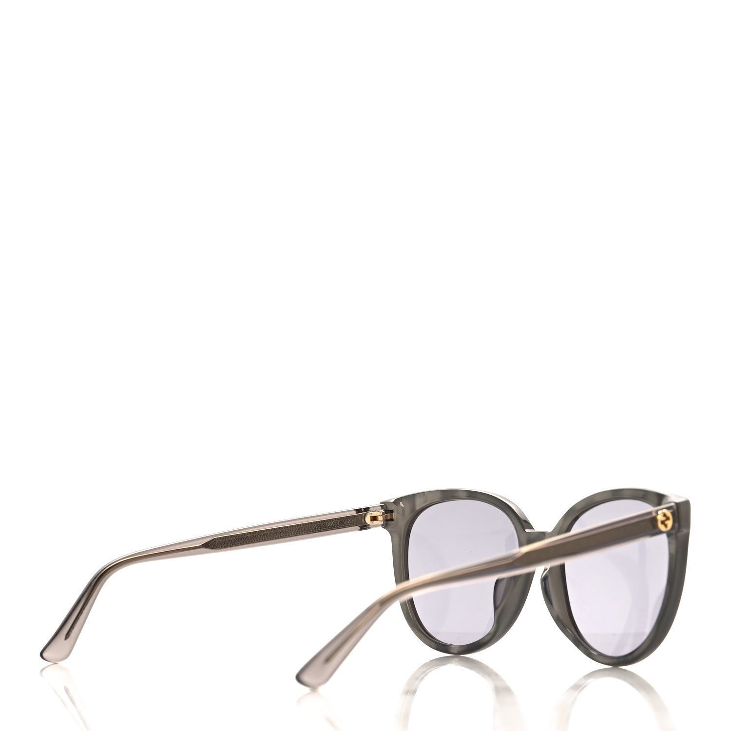 Gucci Acetate Round Frame Sunglasses GG3835/F Grey Pearl 4 of 7
