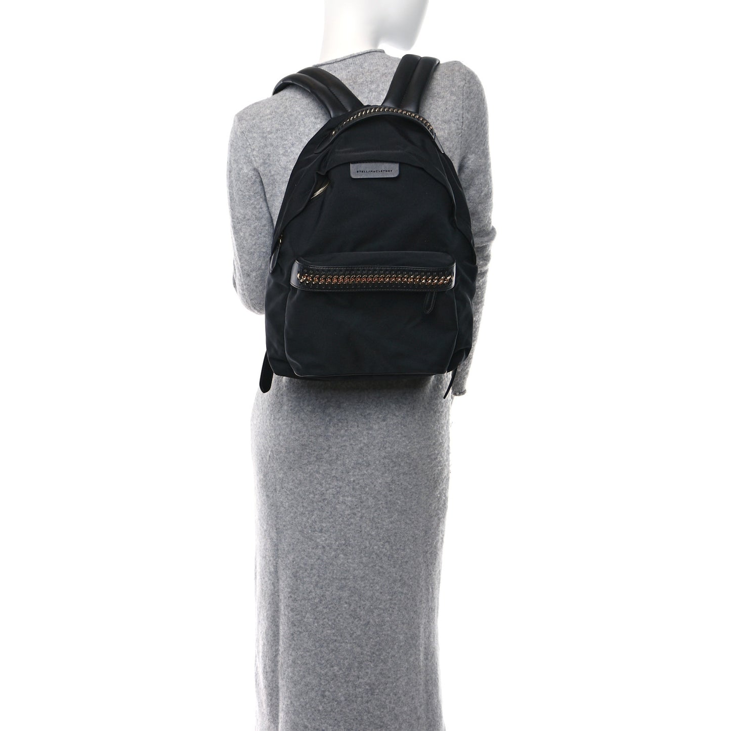 Nylon Eco Alter Nappa Mini Falabella GO Backpack Black