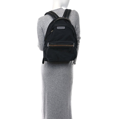 Stella McCartney Nylon Eco Alter Nappa Mini Falabella GO Backpack Black 3 of 9