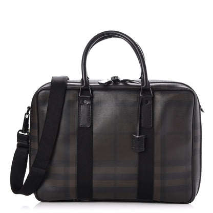 Burberry Smoked Check Carry On Travel Bag Chocolate 1 of 16