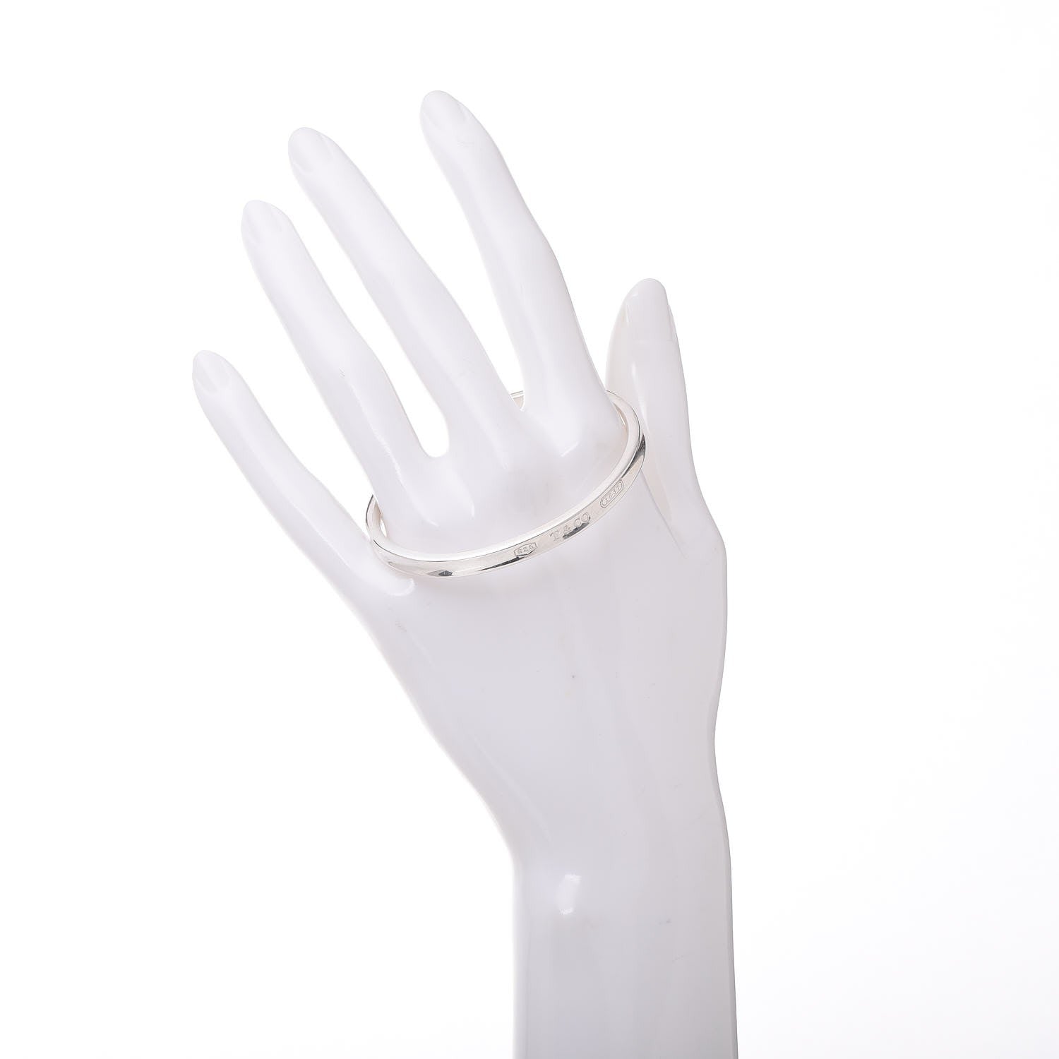 Tiffany Sterling Silver Narrow 1837 Cuff Bracelet 2 of 4