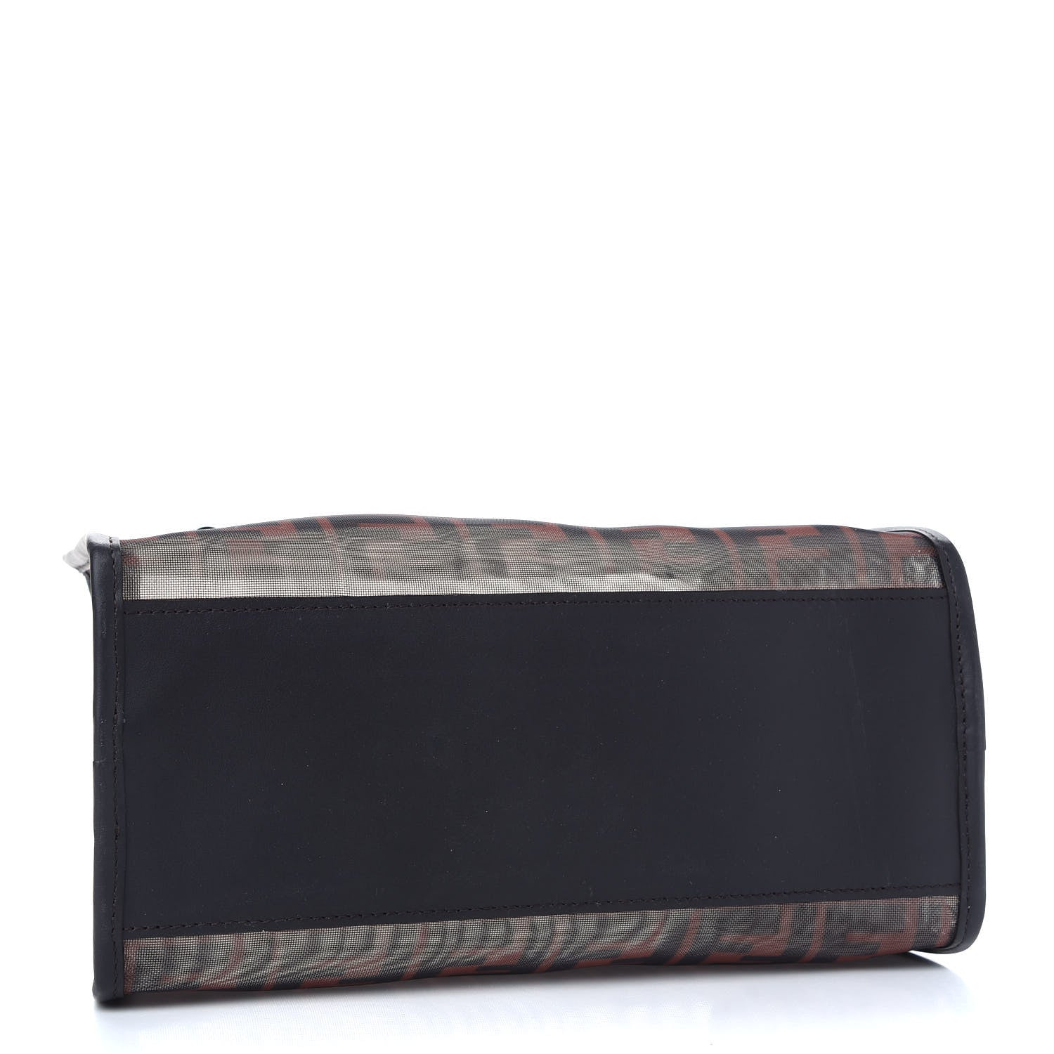 Fendi Mesh Vitello Century FF 1974 Mini Peekaboo Defender Cover Marrone Black Ebano 3 of 8